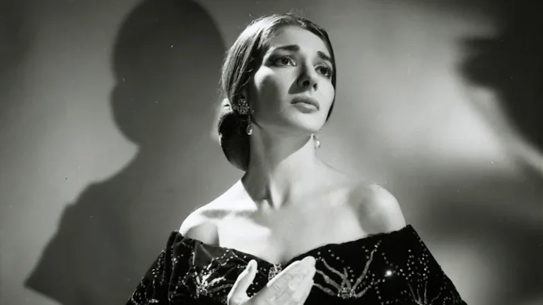 Maria Callas legendary opera diva performing on stage in classic costume