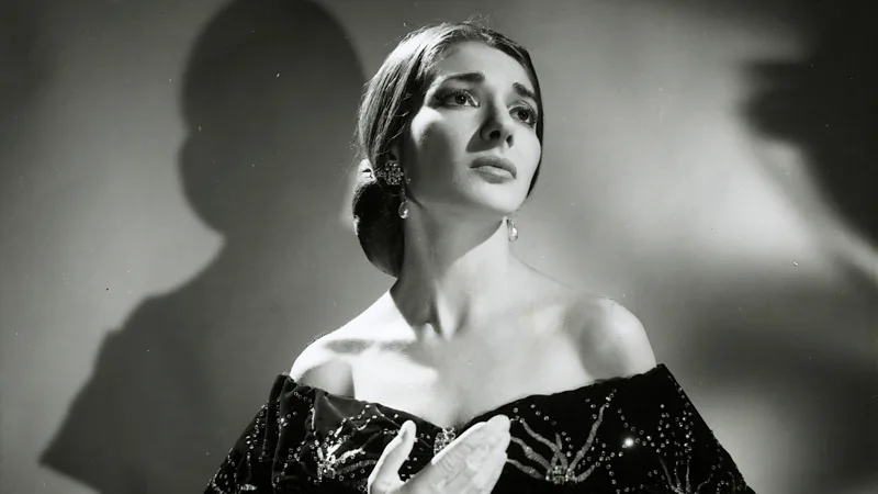 Maria Callas legendary opera diva performing on stage in classic costume